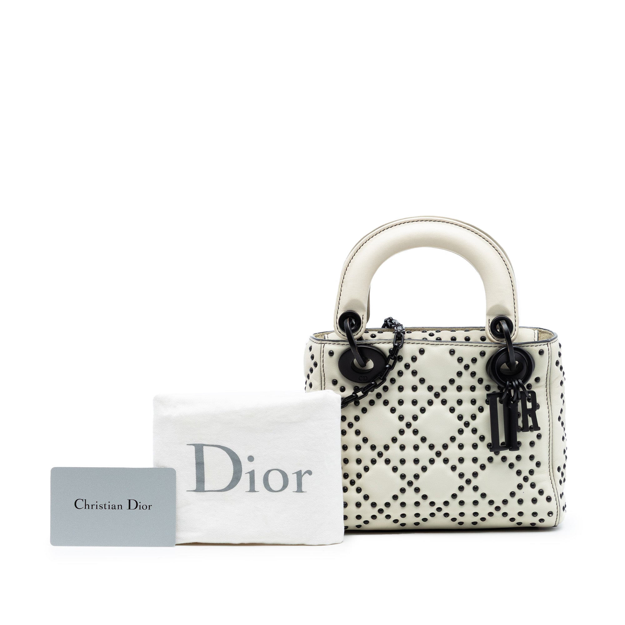 Mini Lambskin Cannage Studded Supple Lady Dior - Image 8