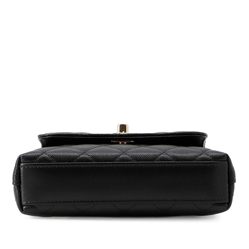 Extra Mini Quilted Caviar Coco Top Handle Bag - Image 3