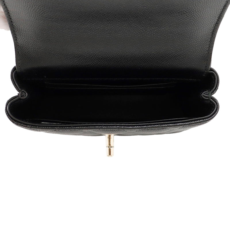 Extra Mini Quilted Caviar Coco Top Handle Bag - Image 4