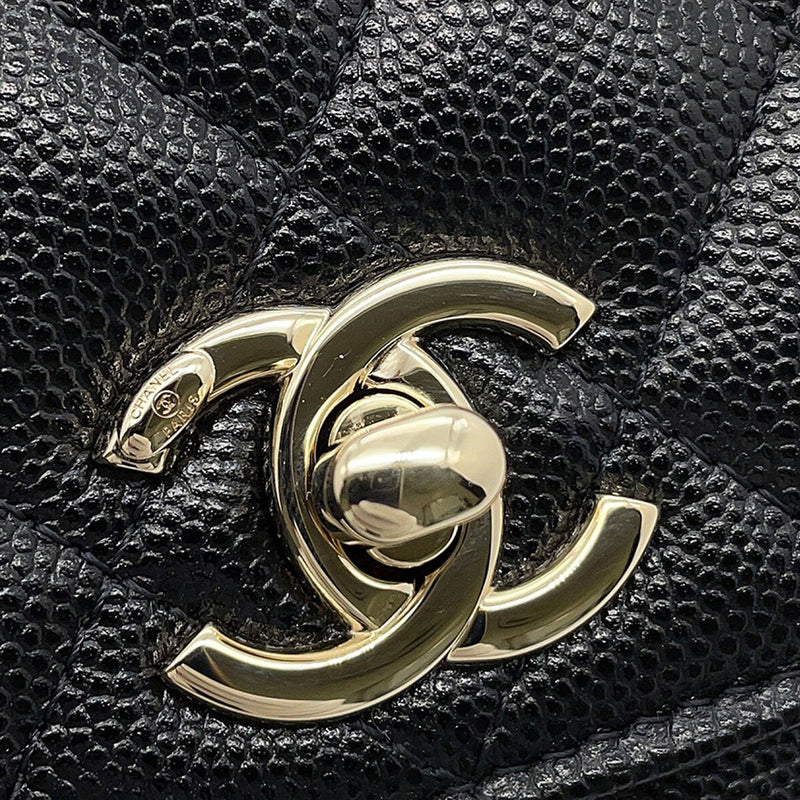 Extra Mini Quilted Caviar Coco Top Handle Bag - Image 6