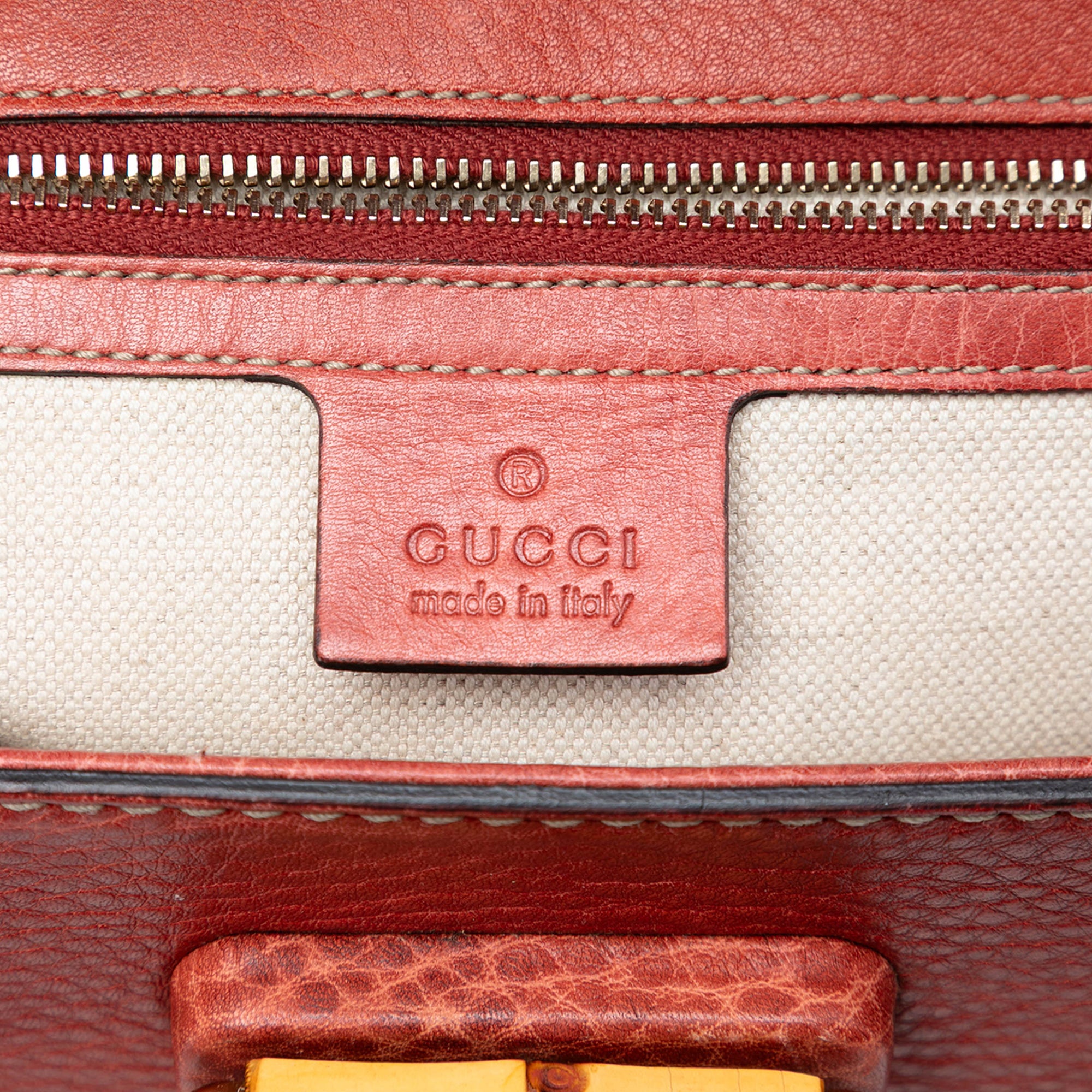 Medium Leather New Bamboo Satchel - Image 5
