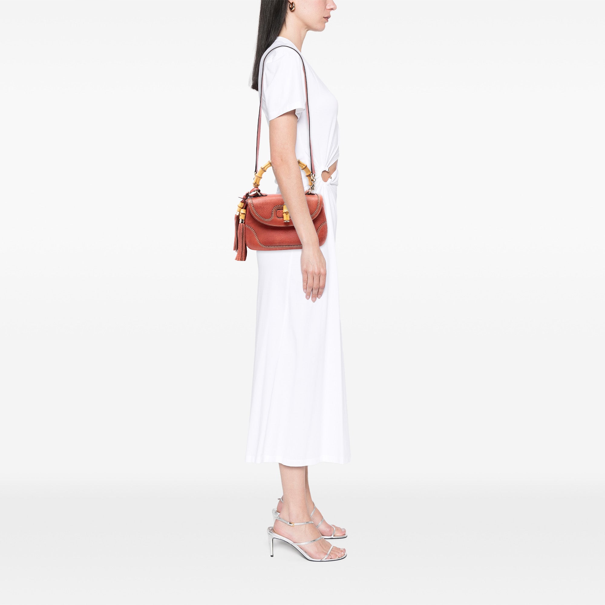 Medium Leather New Bamboo Satchel - Image 7