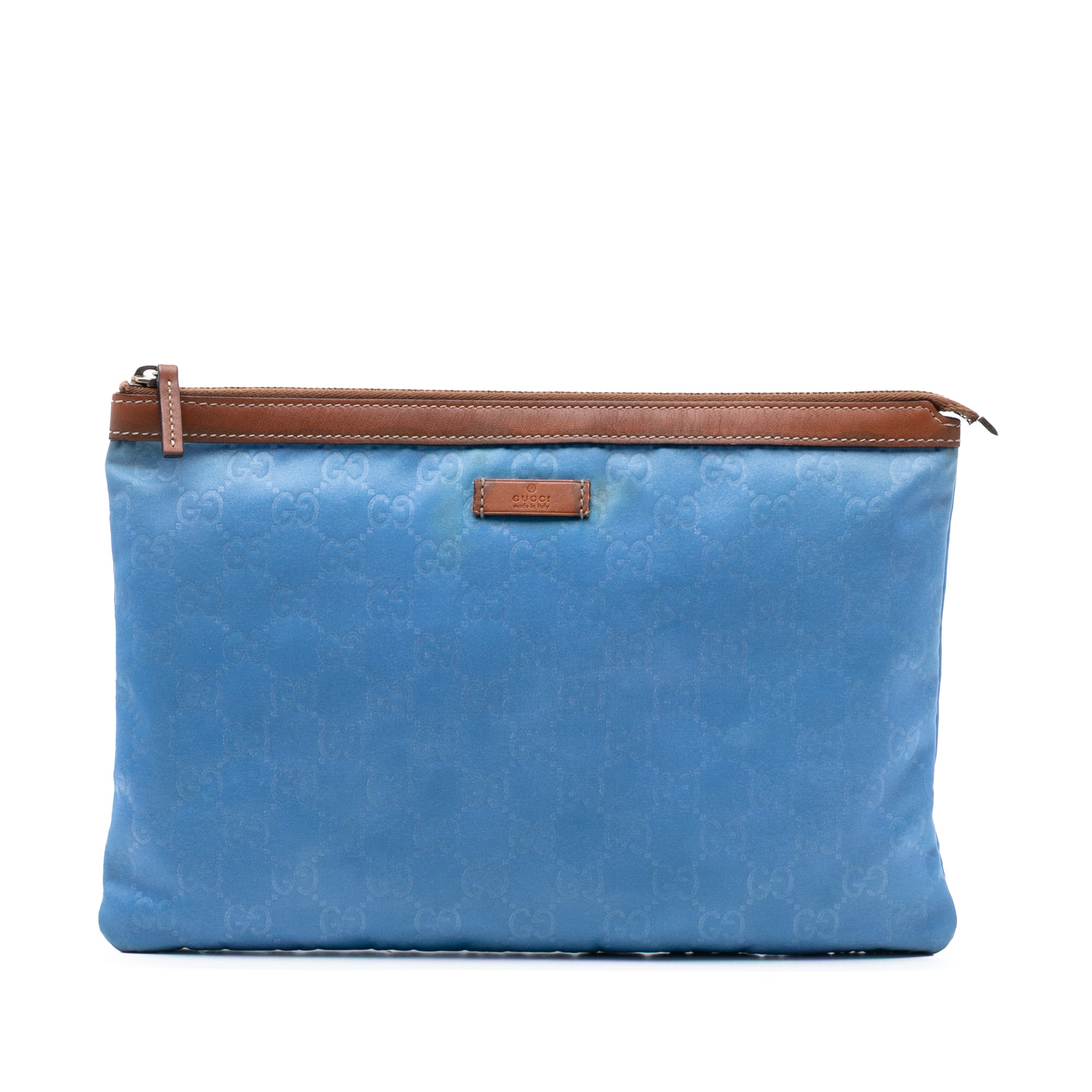 GG Nylon Top Zip Clutch - Image 1