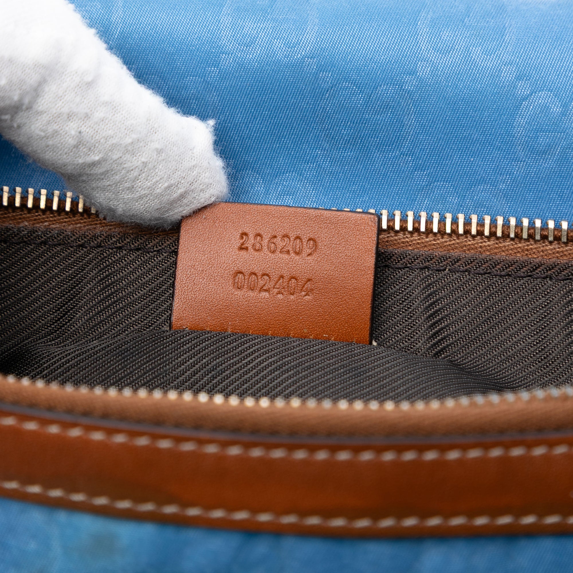 GG Nylon Top Zip Clutch - Image 6