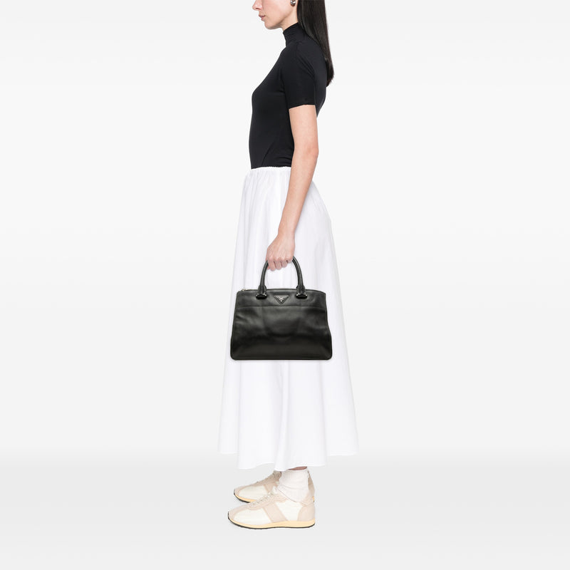 City Calf Twin Pocket Satchel - Image 6
