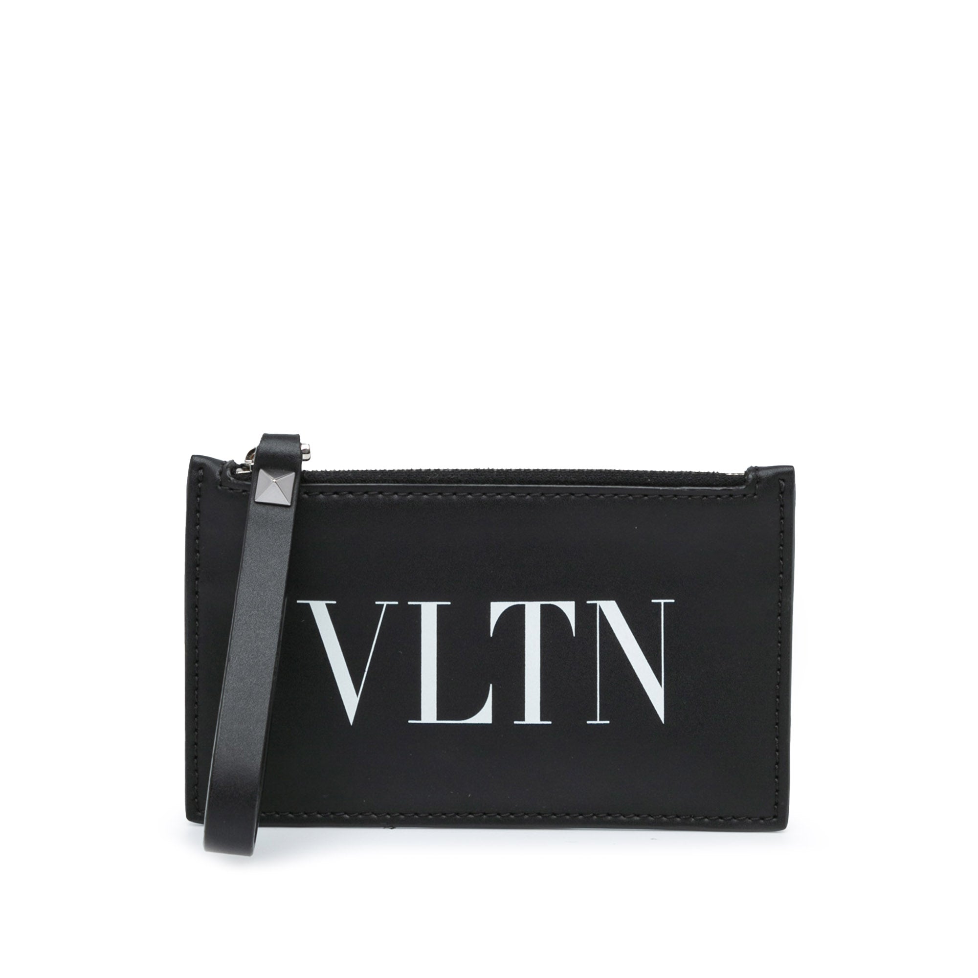 Leather VLTN Zip Card Holder - Image 1