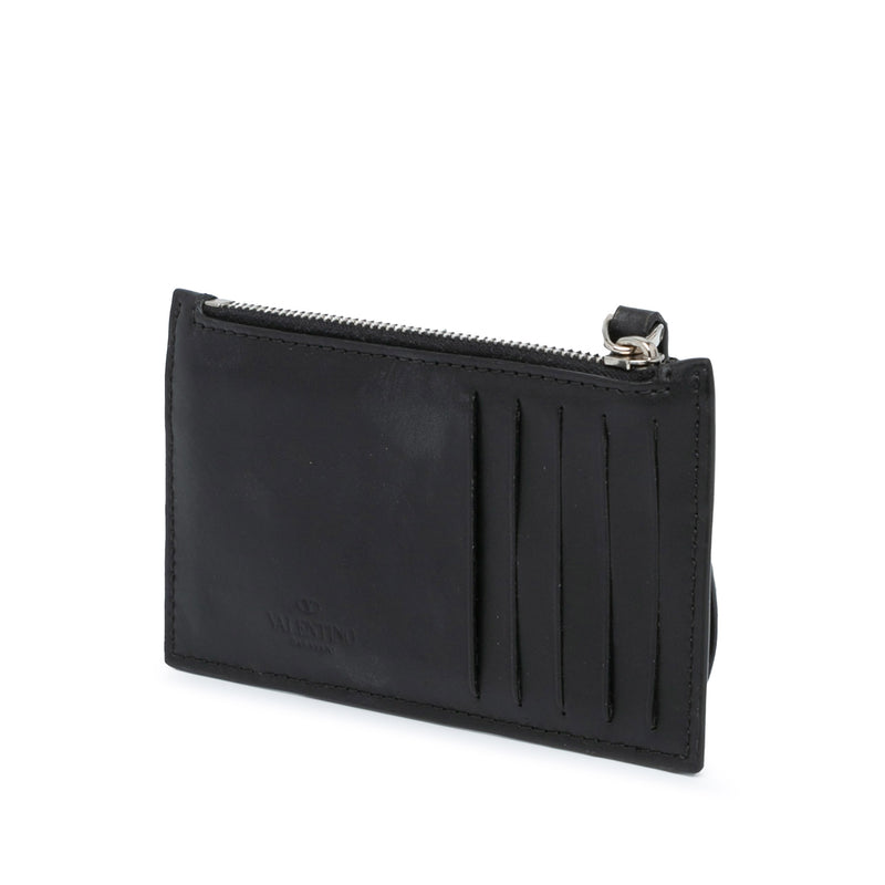 Leather VLTN Zip Card Holder - Image 2