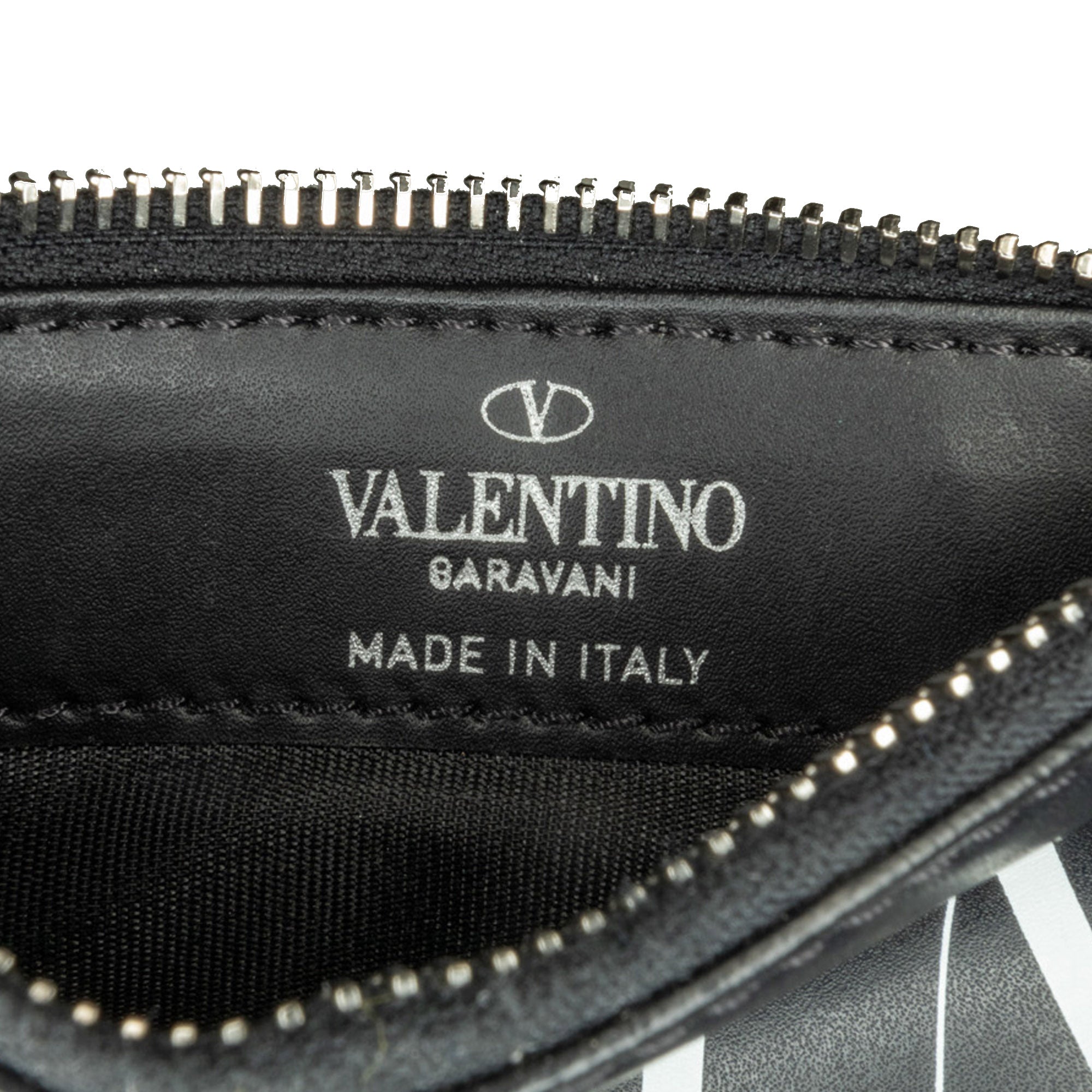 Leather VLTN Zip Card Holder - Image 5