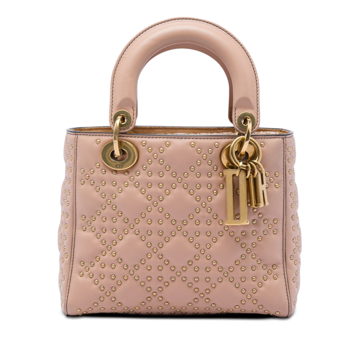 Small Lambskin Cannage Studded Supple Lady Dior - Image 1