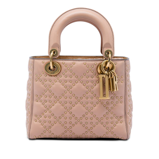 Small Lambskin Cannage Studded Supple Lady Dior - Image 1
