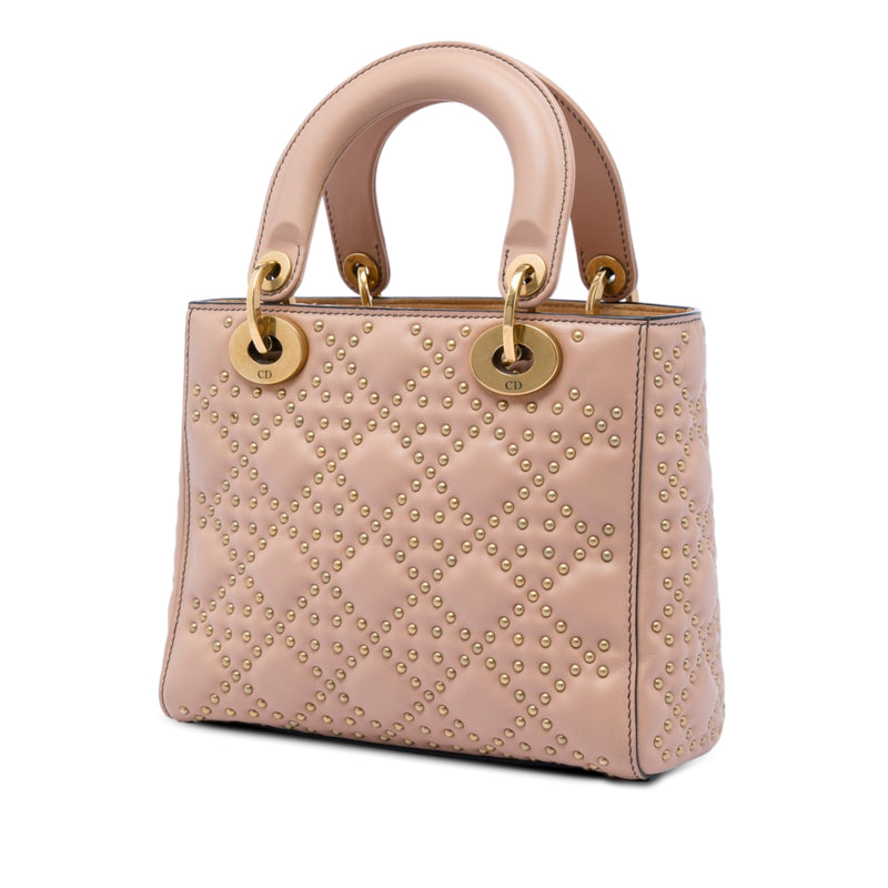 Small Lambskin Cannage Studded Supple Lady Dior - Image 2
