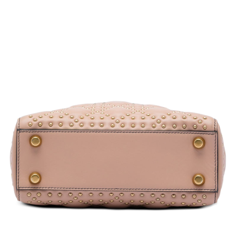 Small Lambskin Cannage Studded Supple Lady Dior - Image 3