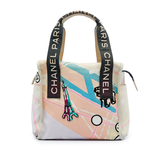 Canvas Eiffel Tower Handbag - Image 1