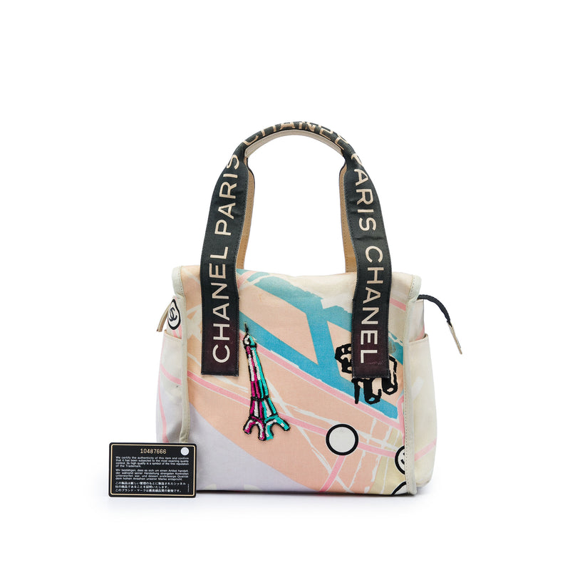 Canvas Eiffel Tower Handbag - Image 6