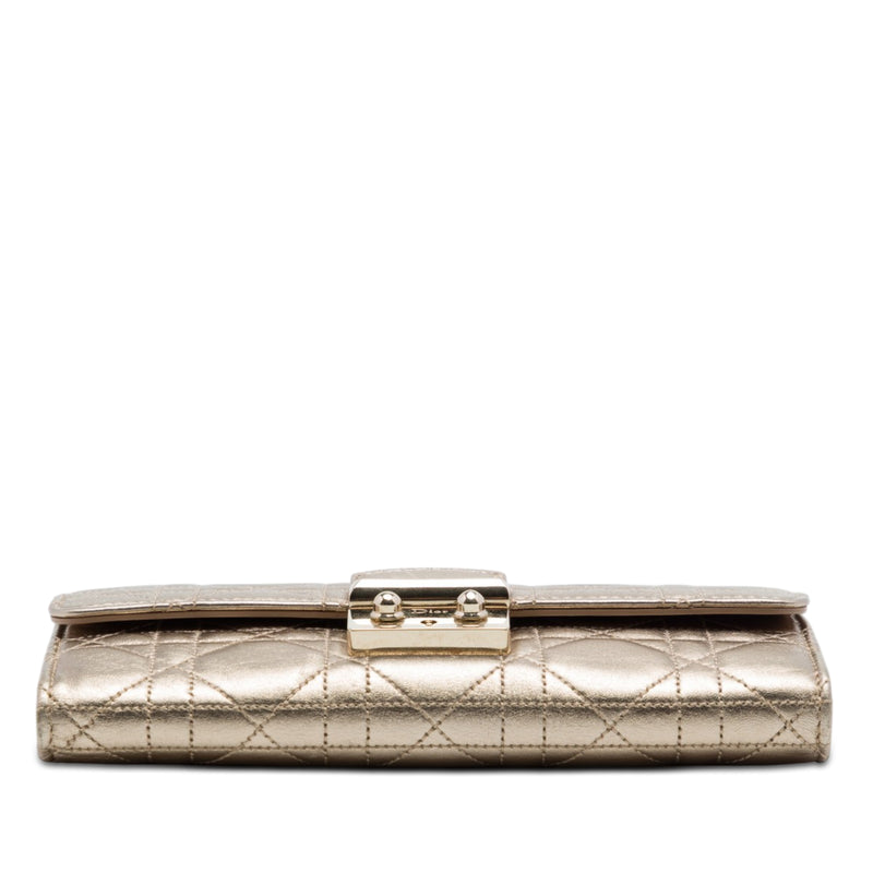 Metallic Lambskin Cannage Miss Dior Promenade Wallet on Chain - Image 3
