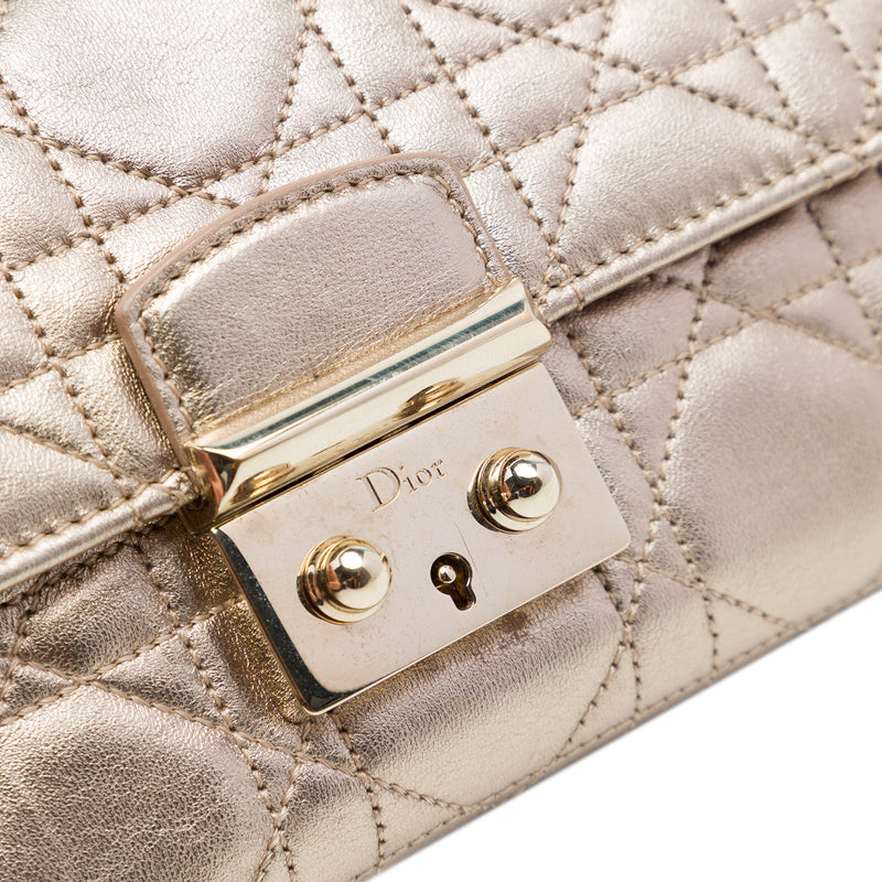 Metallic Lambskin Cannage Miss Dior Promenade Wallet on Chain - Image 5