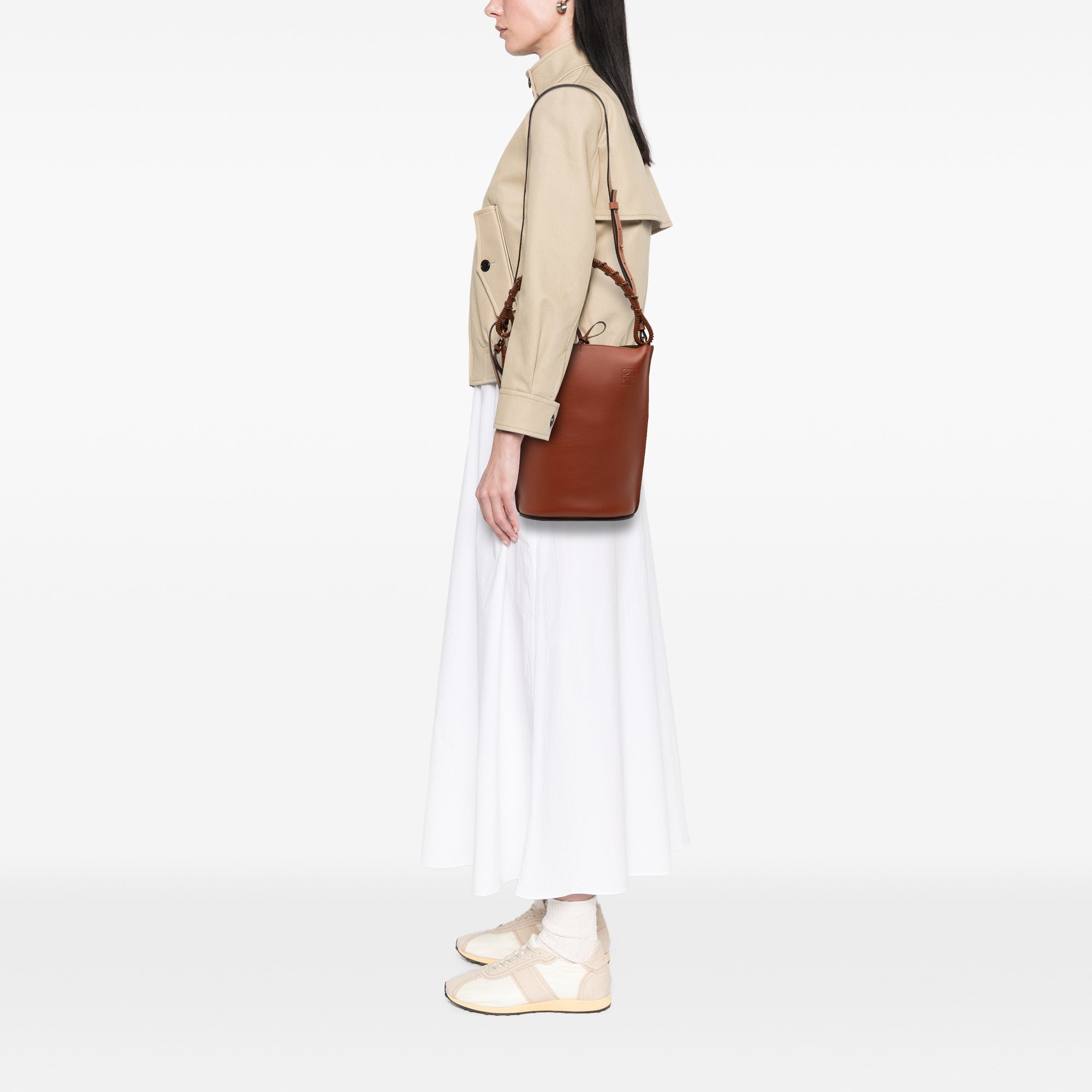 Calfskin Anagram Gate Bucket Bag - Image 6