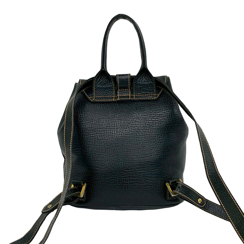 Textured Leather Toggle Flap Backpack - Image 2