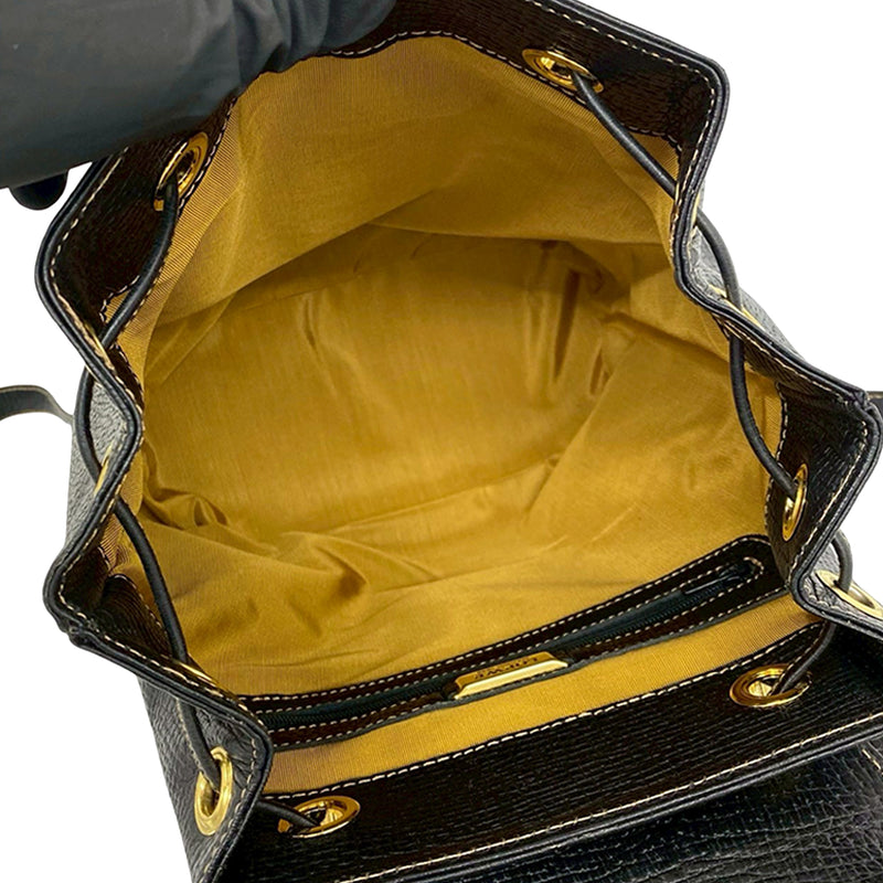Textured Leather Toggle Flap Backpack - Image 8