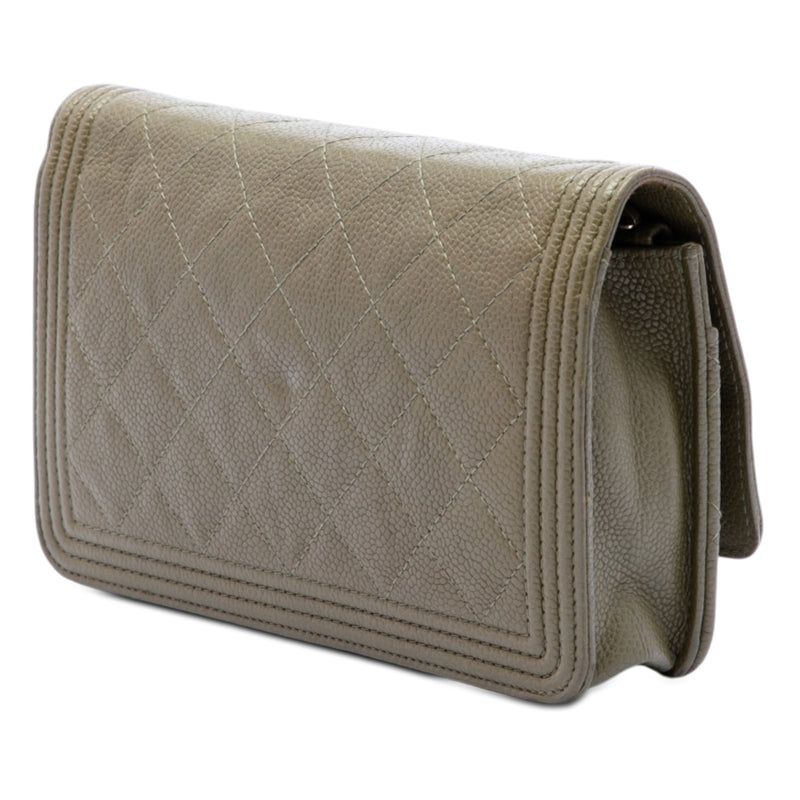 Quilted Caviar Boy Wallet on Chain - Image 2