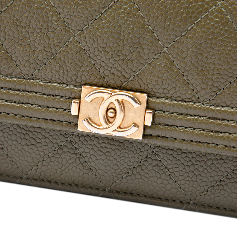 Quilted Caviar Boy Wallet on Chain - Image 5
