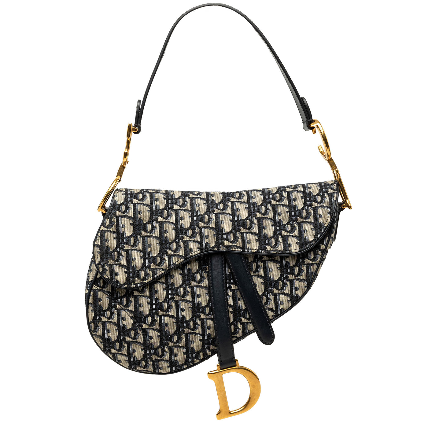 Oblique Canvas Saddle Bag - Image 1