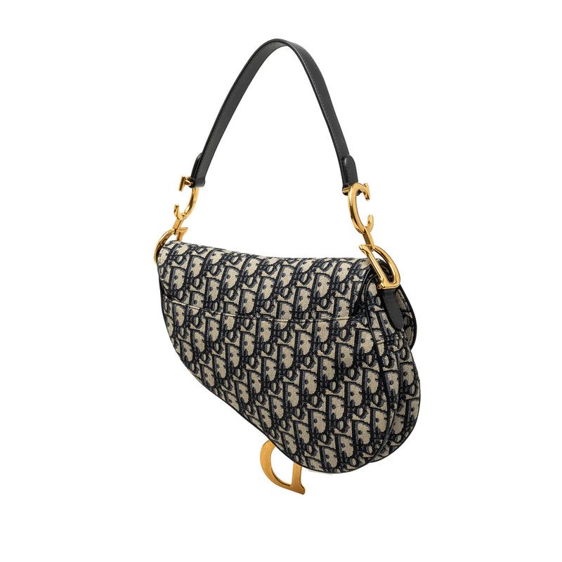 Oblique Canvas Saddle Bag - Image 2