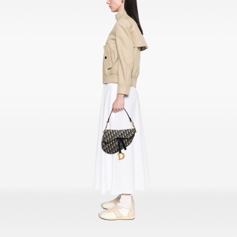 Oblique Canvas Saddle Bag - Image 6