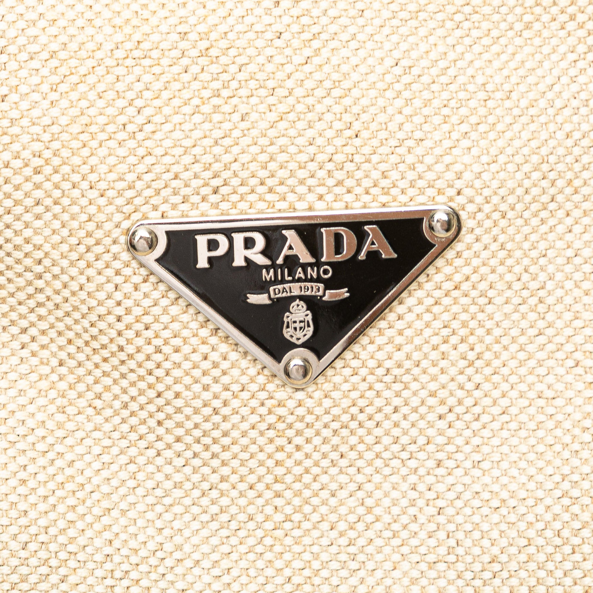 Vitello Trimmed Canvas Canapa Tote - Image 8