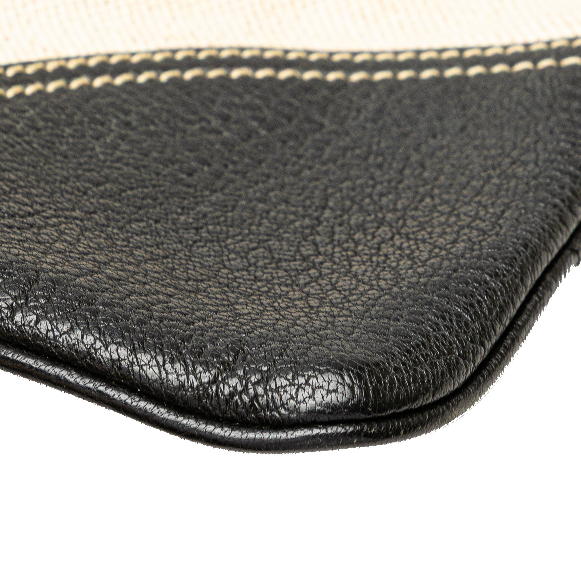 Vitello Trimmed Canvas Canapa Tote - Image 9