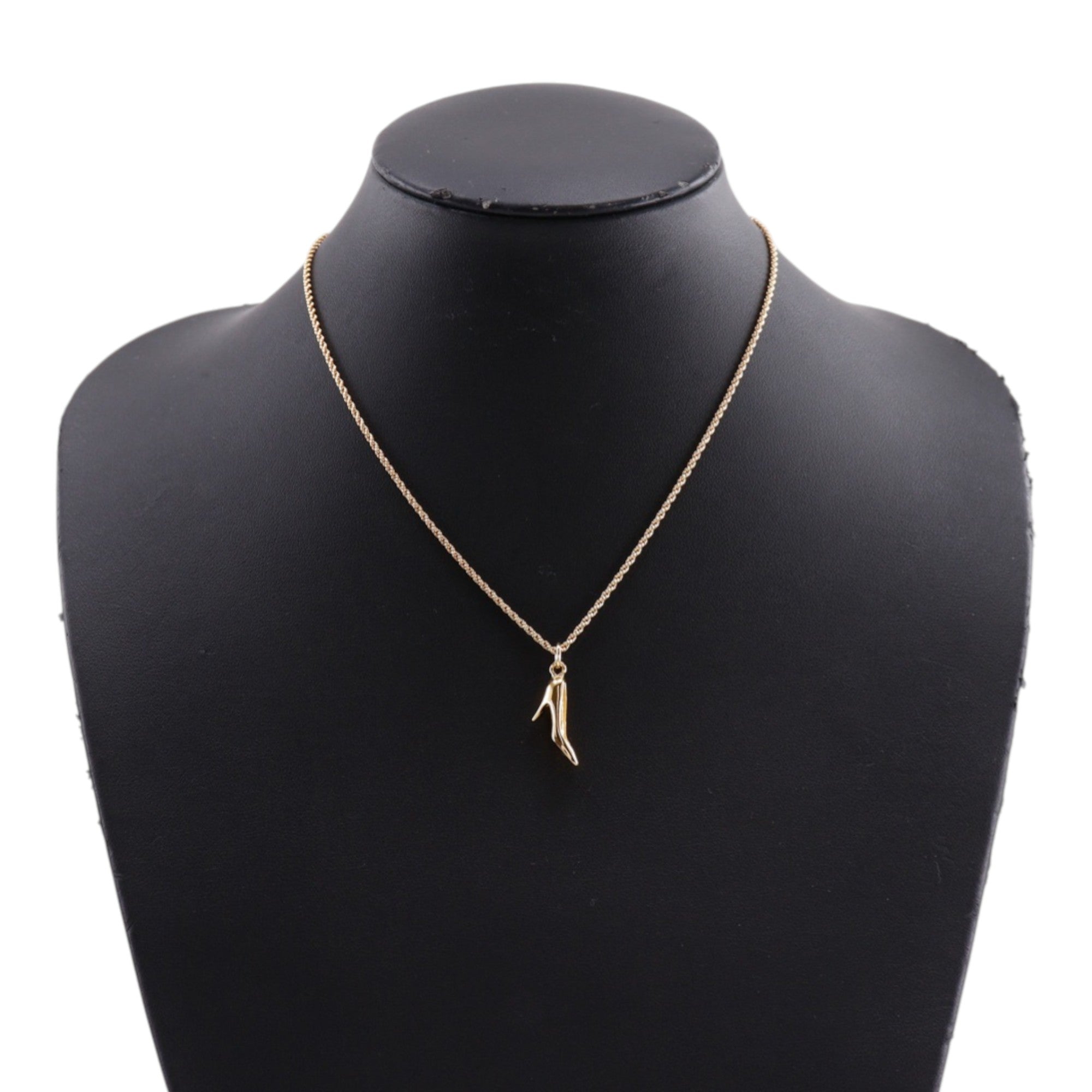 Gold Plated Pump Heel Pendant Necklace - Image 6