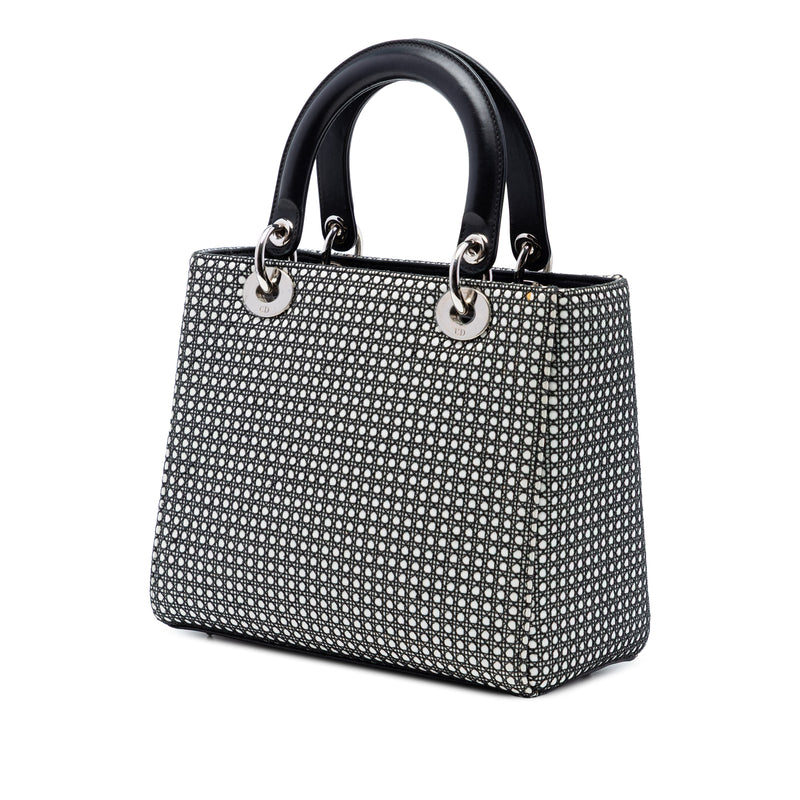 Medium Calfskin Mesh Microcannage Patches Lady Dior - Image 2