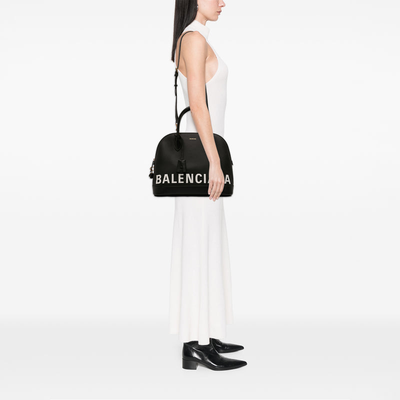 Grained Calfskin Ville Top Handle Bag M - Image 6