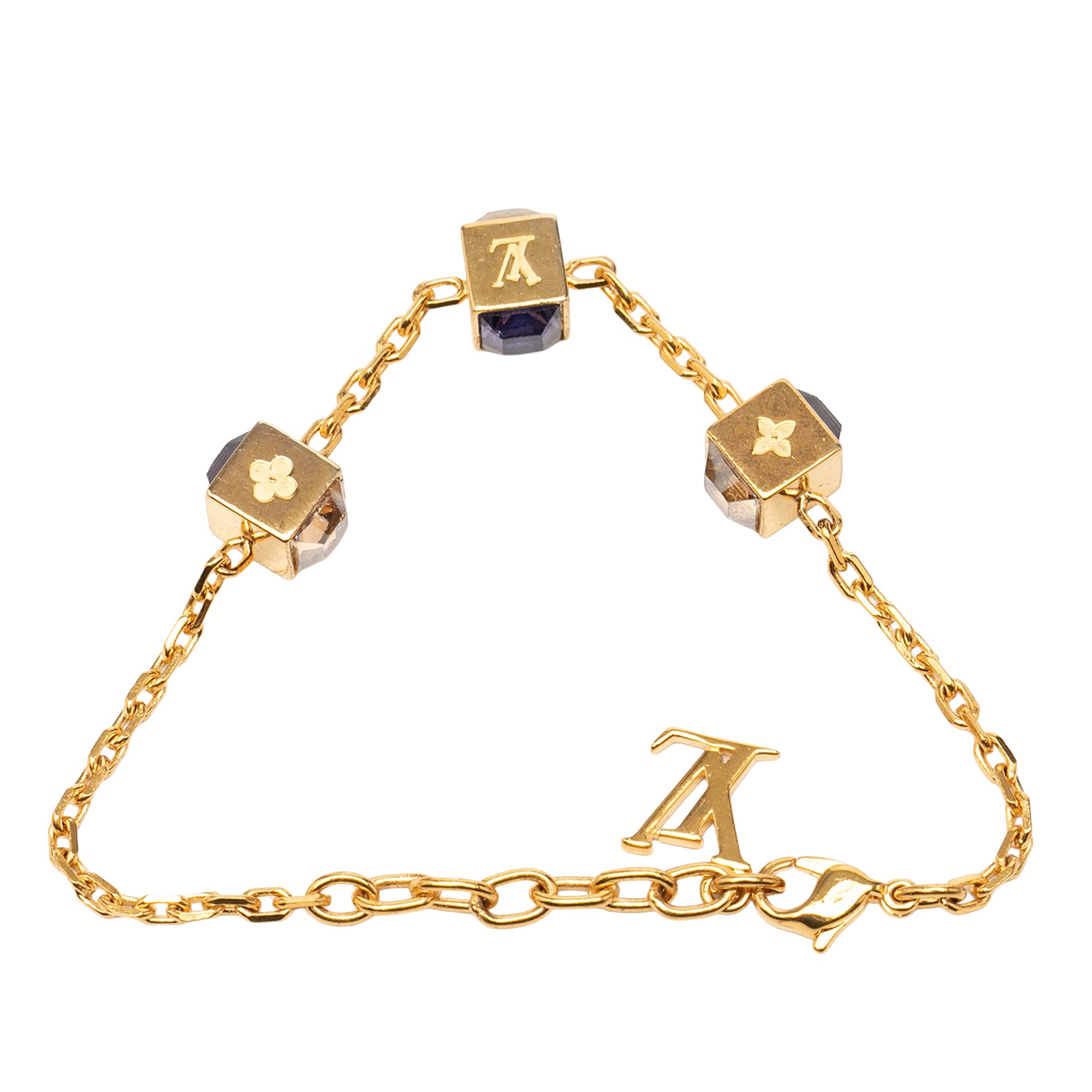 Gold Plated Gamble Strass Bracelet - Image 2