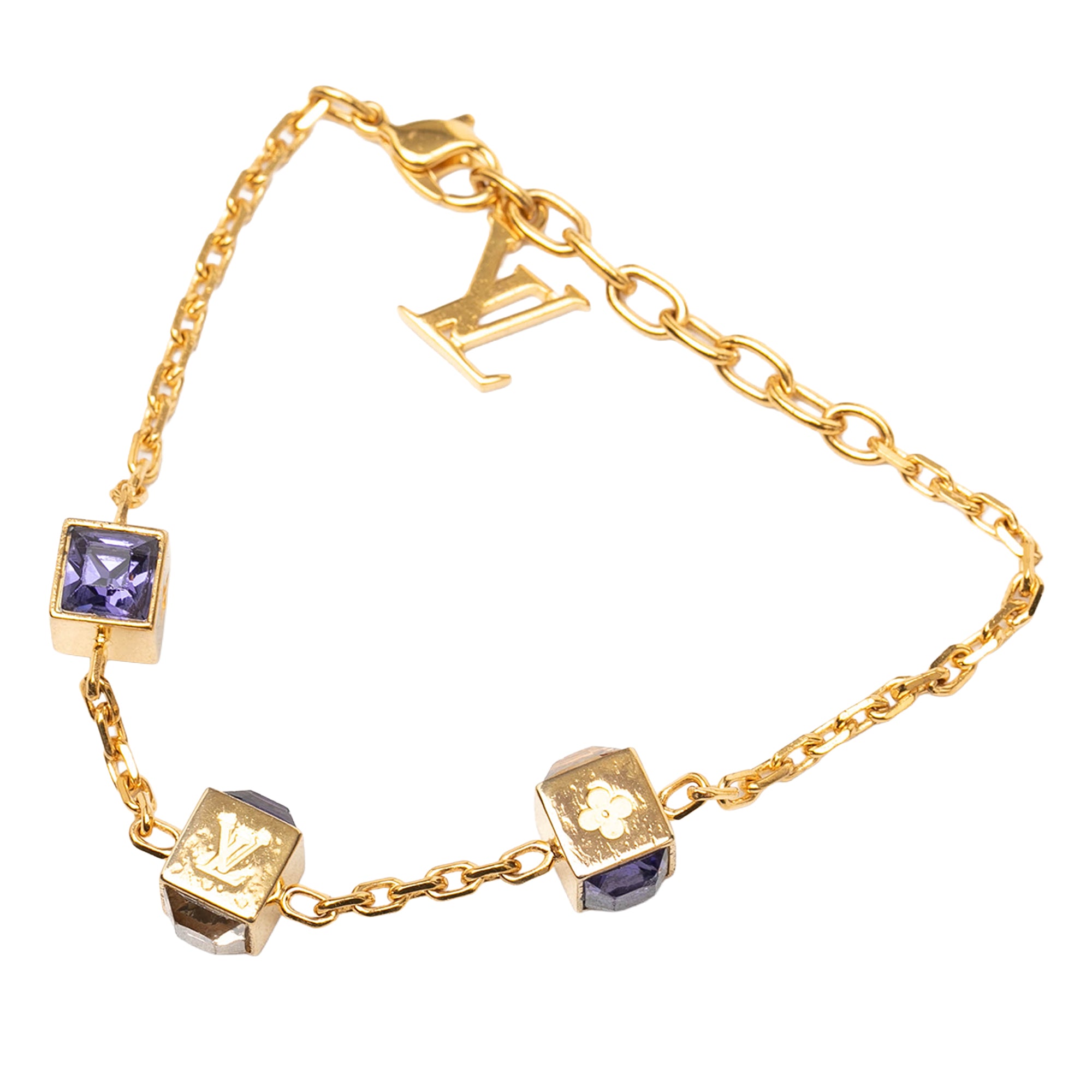 Gold Plated Gamble Strass Bracelet - Image 3