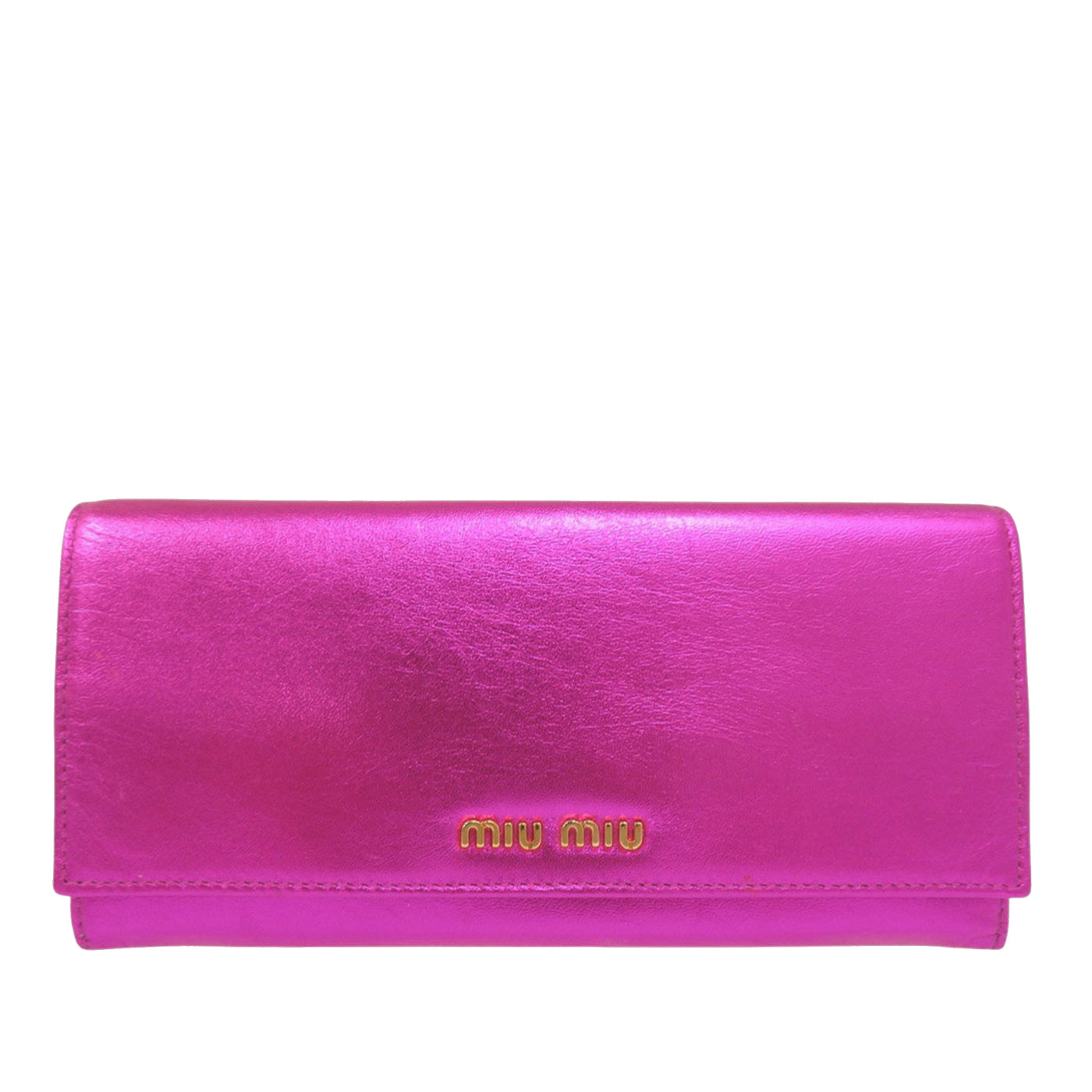 Metallic Leather Long Wallet - Image 1