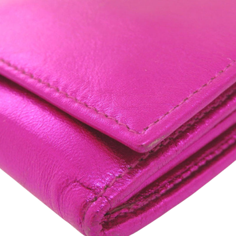 Metallic Leather Long Wallet - Image 11