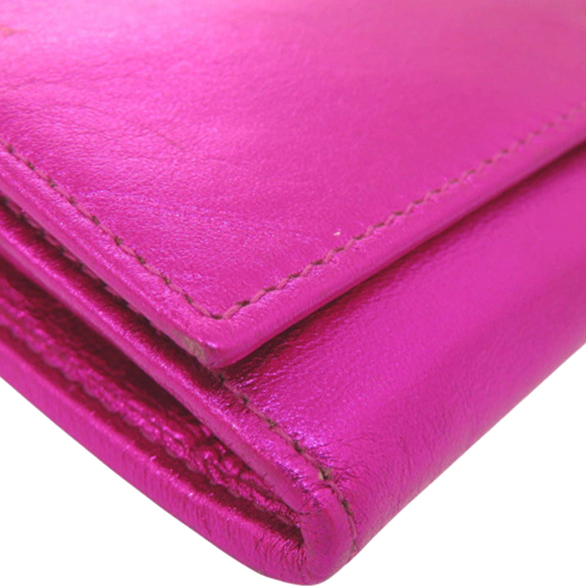 Metallic Leather Long Wallet - Image 12