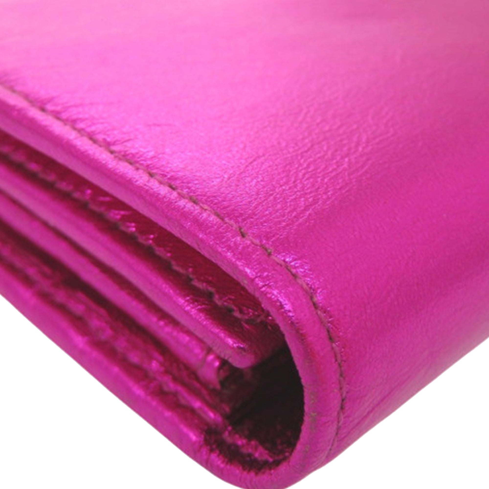 Metallic Leather Long Wallet - Image 13