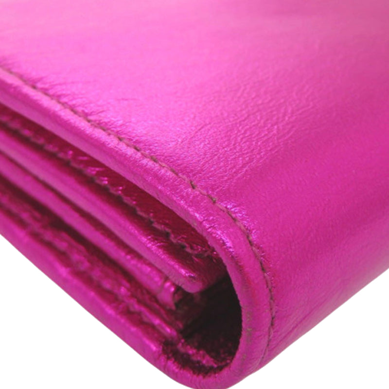 Metallic Leather Long Wallet - Image 13