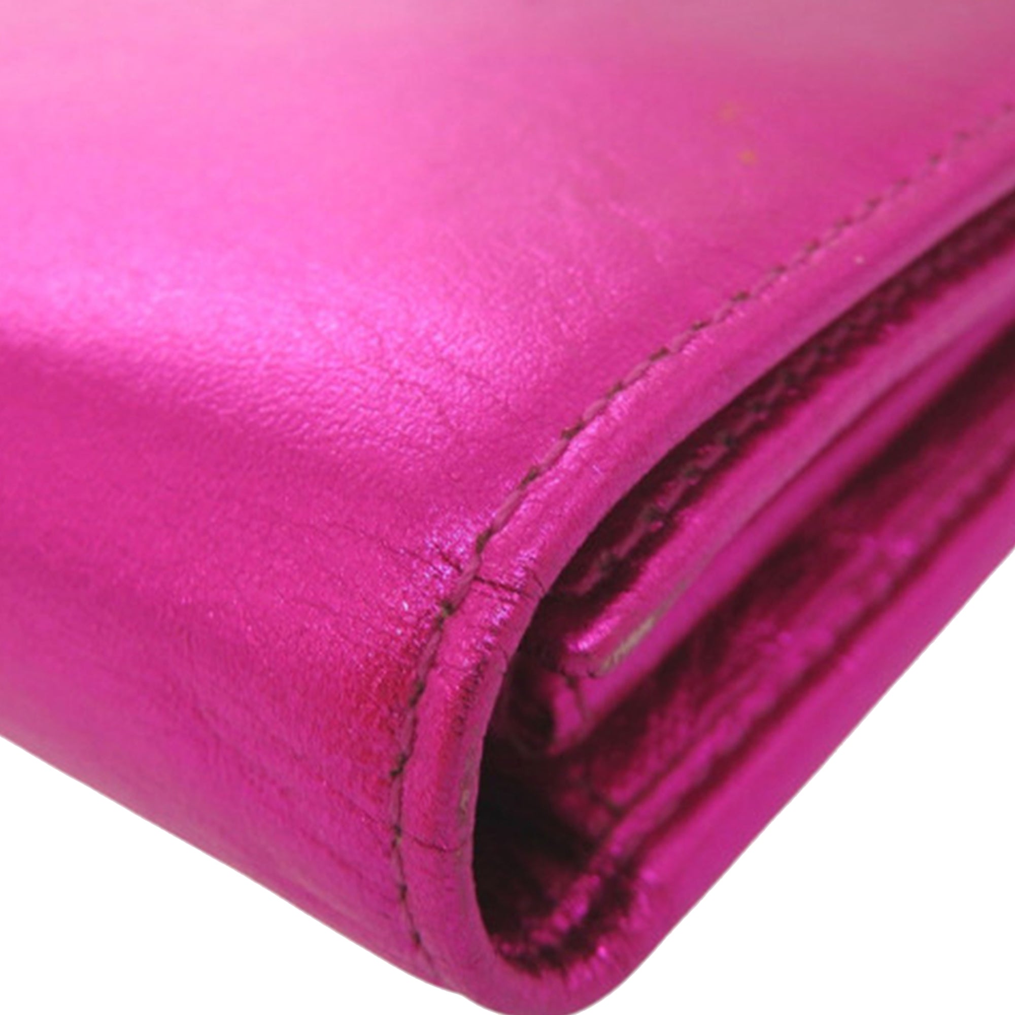 Metallic Leather Long Wallet - Image 14