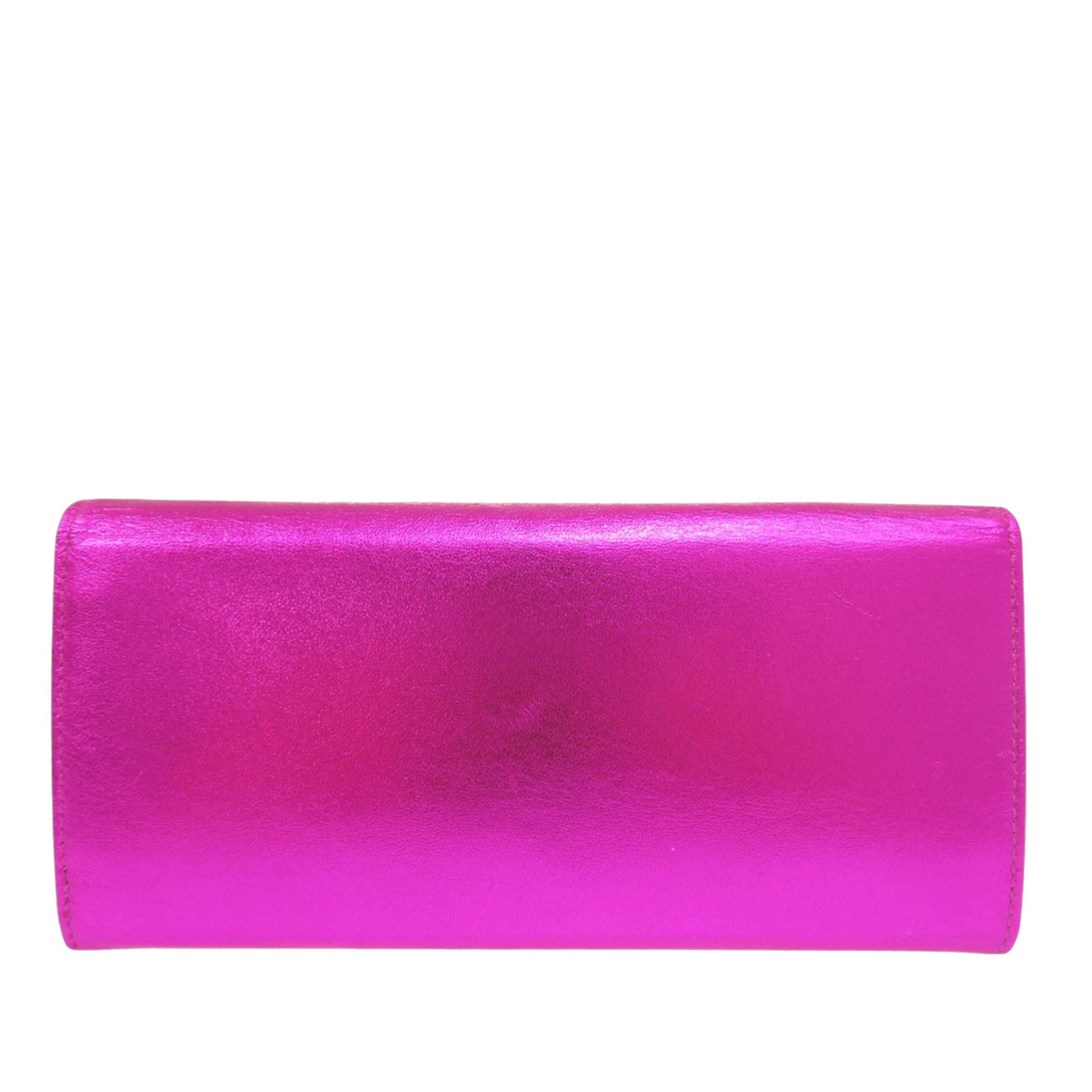 Metallic Leather Long Wallet - Image 2