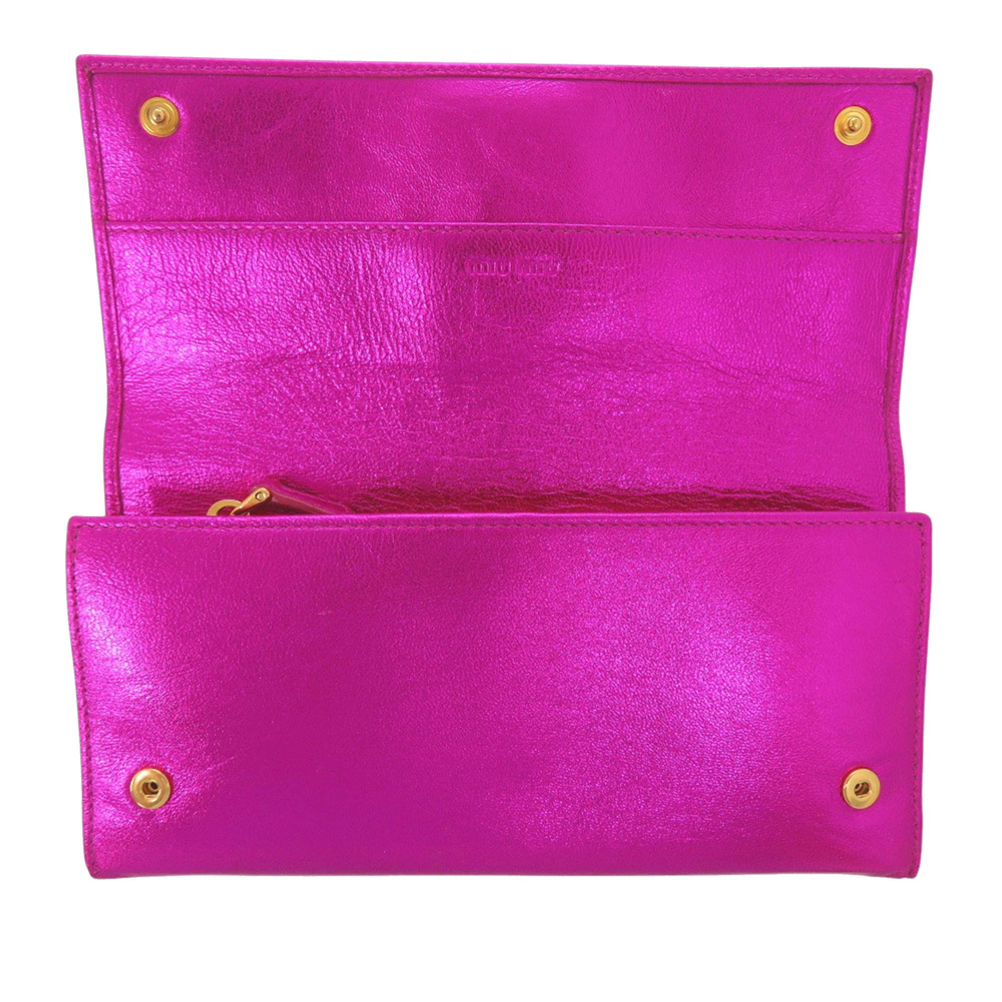 Metallic Leather Long Wallet - Image 3
