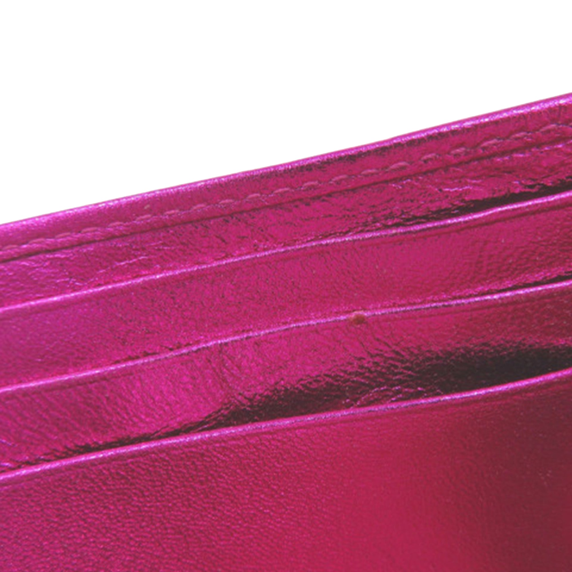 Metallic Leather Long Wallet - Image 8