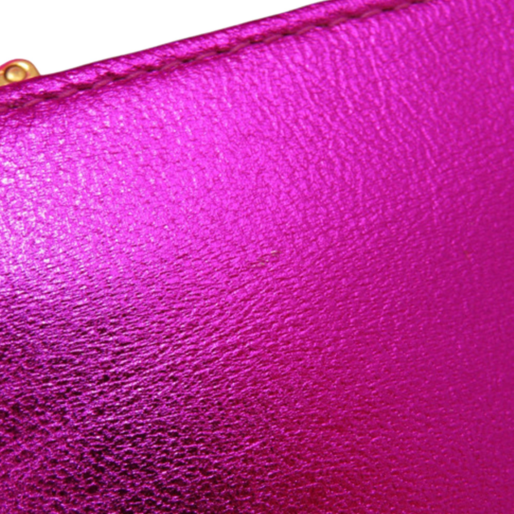 Metallic Leather Long Wallet - Image 9