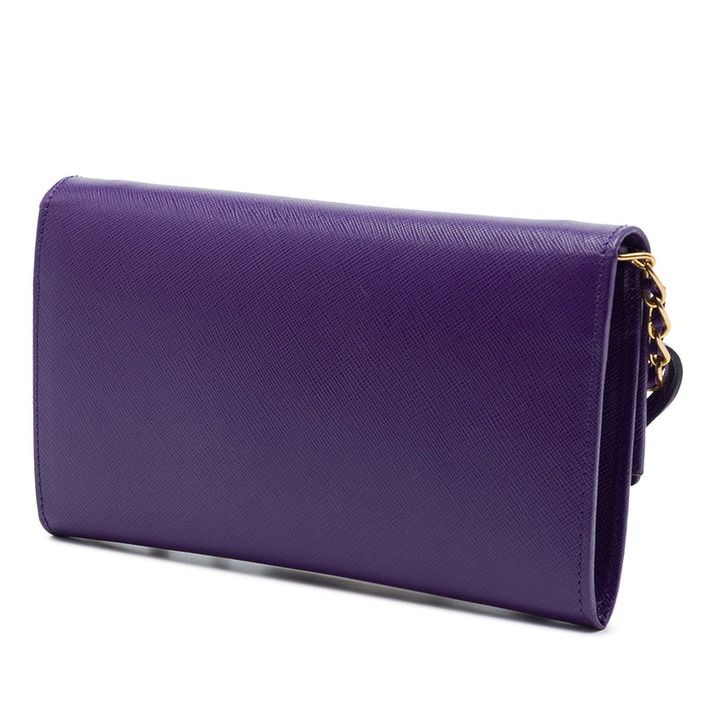 Saffiano Sound Lock Wallet on Chain - Image 2