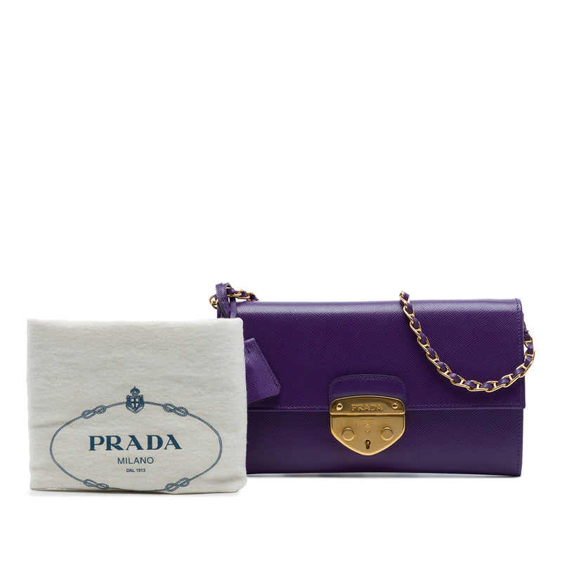 Saffiano Sound Lock Wallet on Chain - Image 7