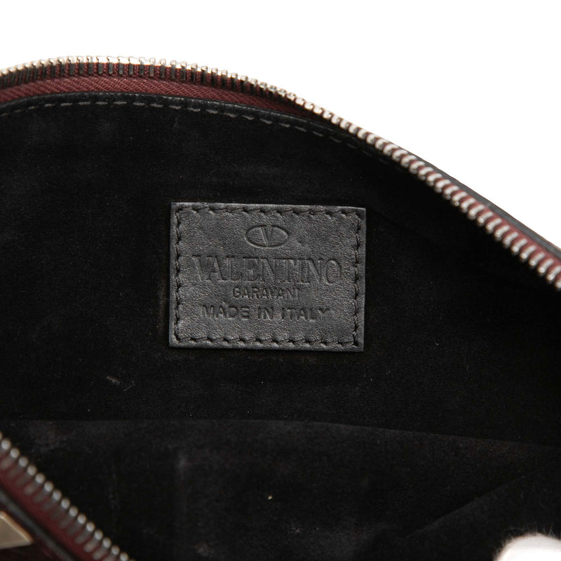 Grained Calfskin Rockstud Camouflage Zip Clutch - Image 5