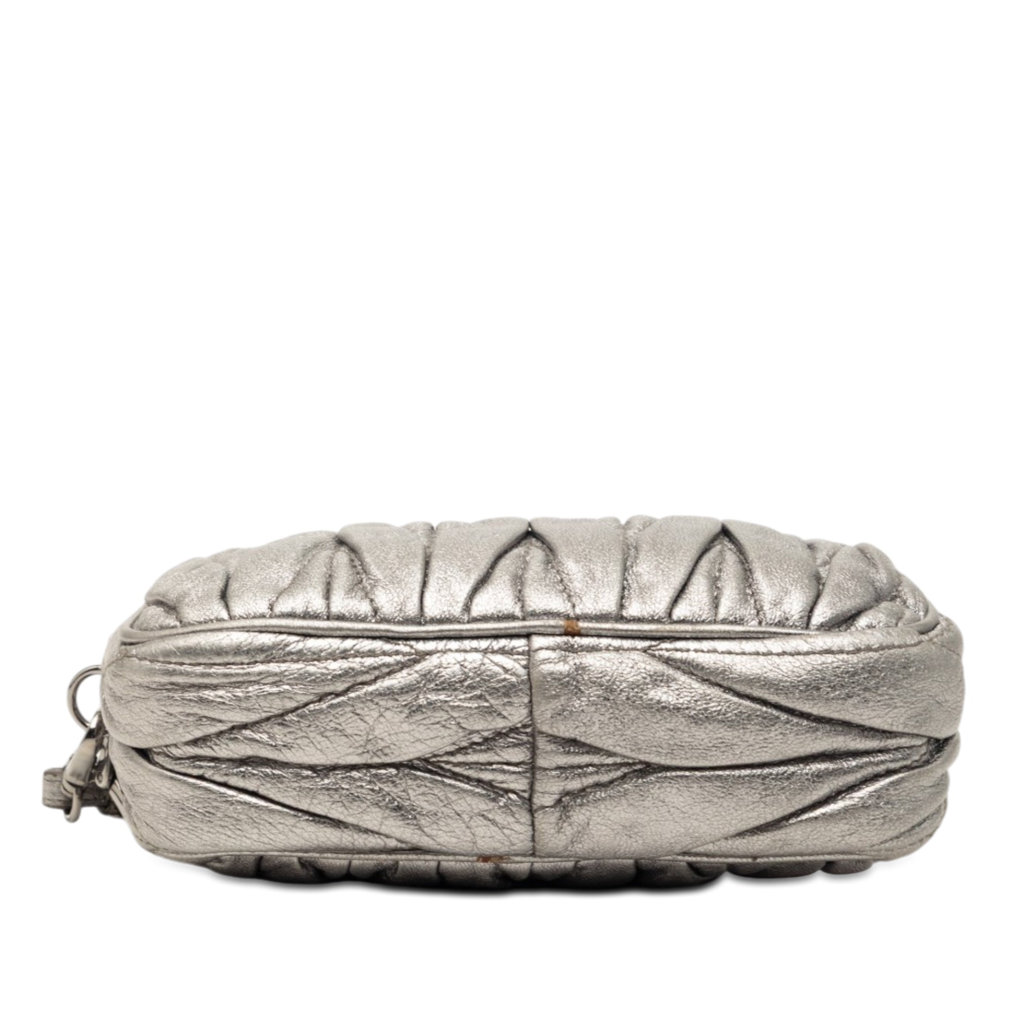 Matelasse Metallic Nappa Double Zip Pouch - Image 3
