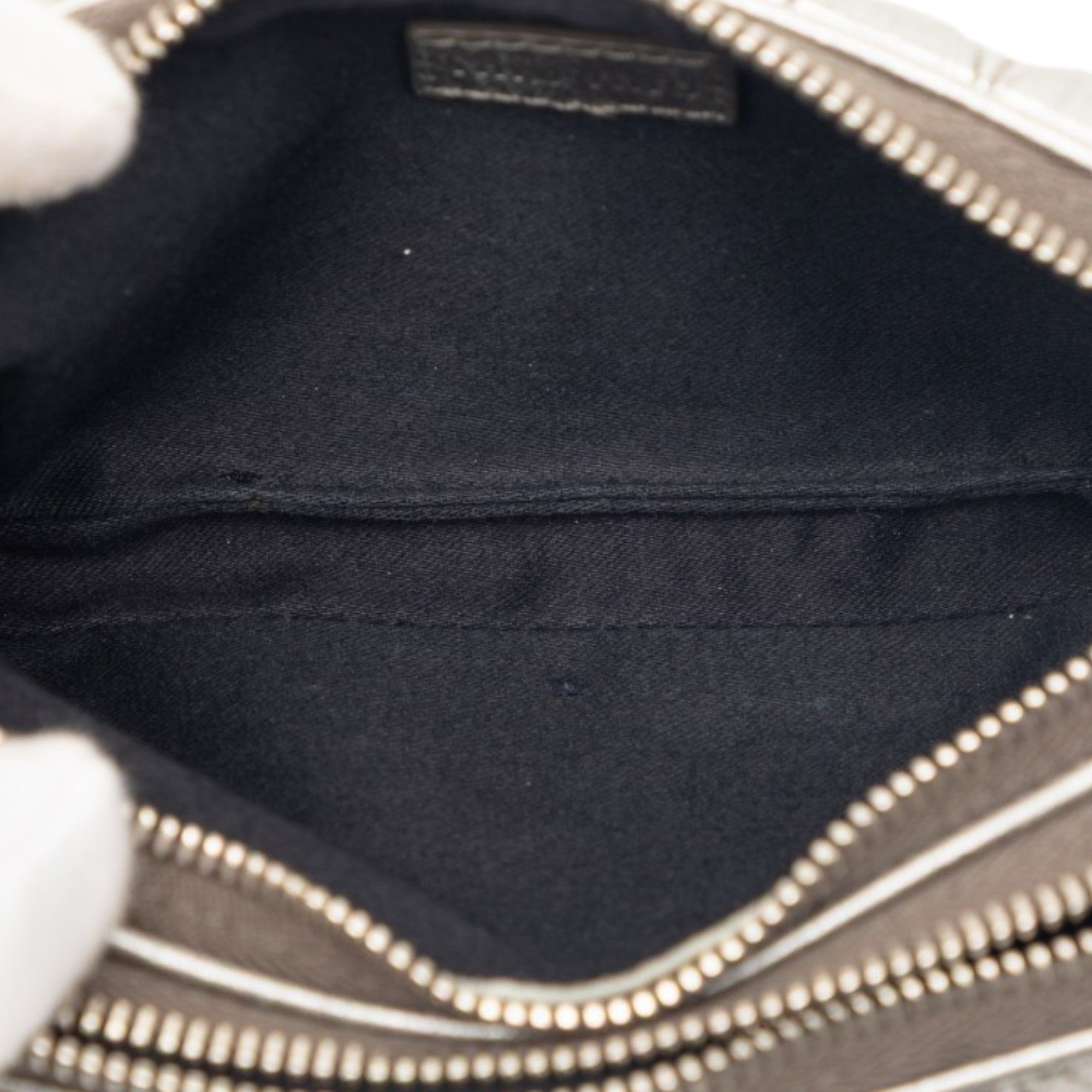 Matelasse Metallic Nappa Double Zip Pouch - Image 4